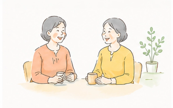 高齢者が会話しているイメージ
